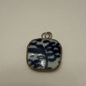Blue and White Porcelain Pendant